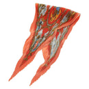HERMES Pleated Carre 90 Scarf ""CAVALIERS DES NUAGES"" Silk Orange Auth 177074M-1