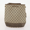 GUCCI GG Supreme Web Sherry Line Tote Bag PVC 3 Set Beige Auth 177075-10