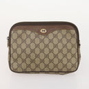 GUCCI GG Supreme Web Sherry Line Tote Bag PVC 3 Set Beige Auth 177075-16