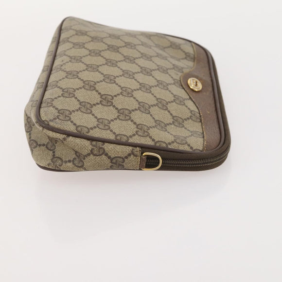 GUCCI GG Supreme Web Sherry Line Tote Bag PVC 3 Set Beige Auth 177075