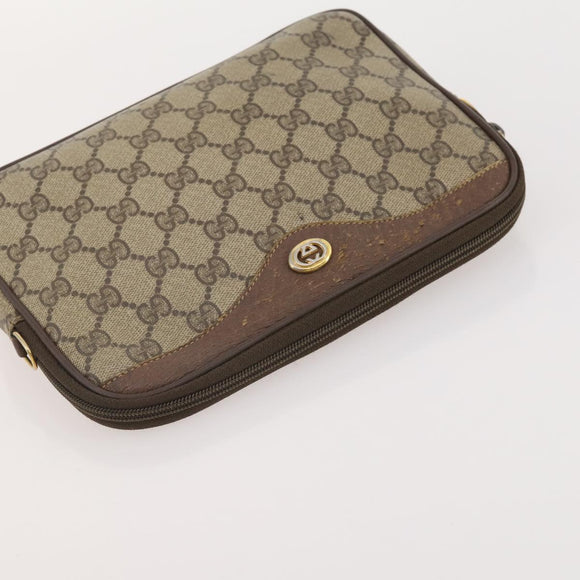 GUCCI GG Supreme Web Sherry Line Tote Bag PVC 3 Set Beige Auth 177075