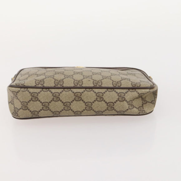 GUCCI GG Supreme Web Sherry Line Tote Bag PVC 3 Set Beige Auth 177075