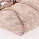 Christian Dior Trotter Canvas Chain Romantic Bag PVC Pink Silver Auth 177076-9
