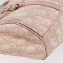 Christian Dior Trotter Canvas Chain Romantic Bag PVC Pink Silver Auth 177076-15