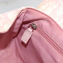 Christian Dior Trotter Canvas Chain Romantic Bag PVC Pink Silver Auth 177076-20