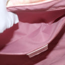 Christian Dior Trotter Canvas Chain Romantic Bag PVC Pink Silver Auth 177076-21