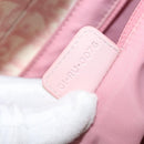 Christian Dior Trotter Canvas Chain Romantic Bag PVC Pink Silver Auth 177076-12