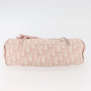 Christian Dior Trotter Canvas Chain Romantic Bag PVC Pink Silver Auth 177076-5