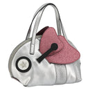 GUCCI Kinder Handtasche Leder Silber Original 177083A-1