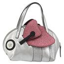 GUCCI Kinder Handtasche Leder Silber Original 177083A-13