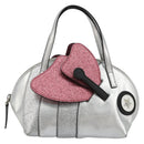 GUCCI Kinder Handtasche Leder Silber Original 177083A-2