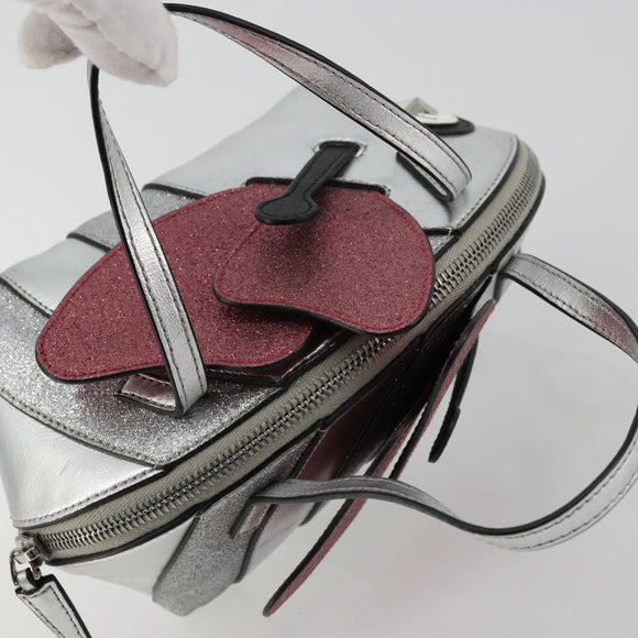 GUCCI Kinder Handtasche Leder Silber Original 177083A