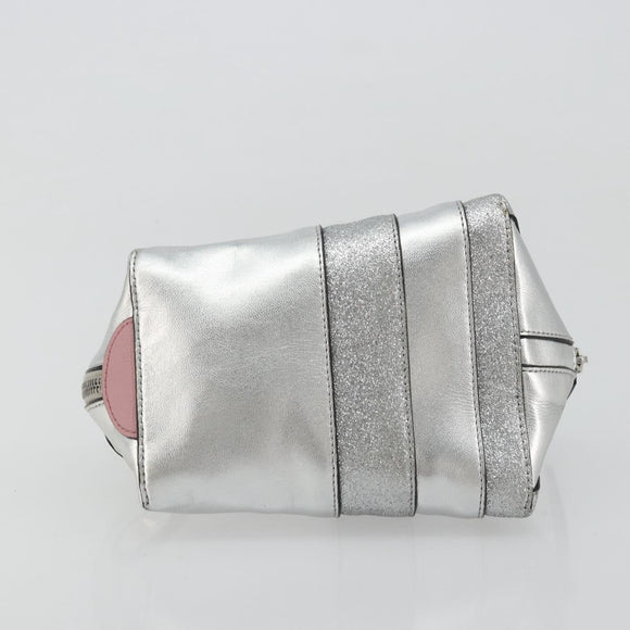 GUCCI Kinder Handtasche Leder Silber Original 177083A