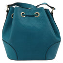 GUCCI Diamante Shoulder Bag Leather Blue Silver 354229 Auth 177084A-2