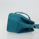 GUCCI Diamante Shoulder Bag Leather Blue Silver 354229 Auth 177084A-3