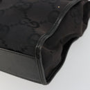 GUCCI GG Canvas Jackie Hand Bag Black Silver 002 1065 Auth 177085-16