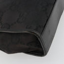 GUCCI GG Canvas Jackie Hand Bag Black Silver 002 1065 Auth 177085-17