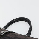 GUCCI GG Canvas Jackie Hand Bag Black Silver 002 1065 Auth 177085-14