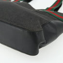 GUCCI Web Sherry Line Tote Bag Canvas Black Red Green 73983 Auth 177087-9