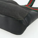 GUCCI Web Sherry Line Tote Bag Canvas Black Red Green 73983 Auth 177087-15