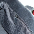 GUCCI Web Sherry Line Tote Bag Canvas Black Red Green 73983 Auth 177087-19