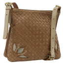 BOTTEGA VENETA INTRECCIATO Shoulder Bag Leather Beige 170022 Auth 177097-1