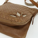 BOTTEGA VENETA INTRECCIATO Shoulder Bag Leather Beige 170022 Auth 177097-8