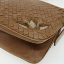 BOTTEGA VENETA INTRECCIATO Shoulder Bag Leather Beige 170022 Auth 177097-16