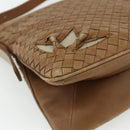 BOTTEGA VENETA INTRECCIATO Shoulder Bag Leather Beige 170022 Auth 177097-17