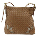 BOTTEGA VENETA INTRECCIATO Shoulder Bag Leather Beige 170022 Auth 177097-13