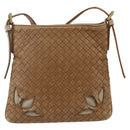 BOTTEGA VENETA INTRECCIATO Shoulder Bag Leather Beige 170022 Auth 177097-2