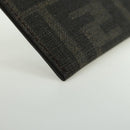 FENDI Zucca Canvas Dratini Card Case Black Brown Auth 177099SAM-15