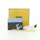FENDI Zucca Canvas Dratini Card Case Black Brown Auth 177099SAM-12
