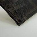 FENDI Zucca Canvas Dratini Card Case Black Brown Auth 177099SAM-7