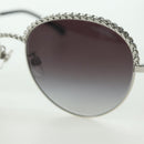 CHANEL Sunglasses metal Silver tone 4242 CC Auth 177100V-8