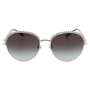 CHANEL Sunglasses metal Silver tone 4242 CC Auth 177100V-13