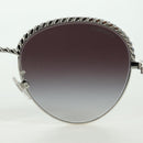 CHANEL Sunglasses metal Silver tone 4242 CC Auth 177100V-23