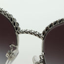 CHANEL Sunglasses metal Silver tone 4242 CC Auth 177100V-10