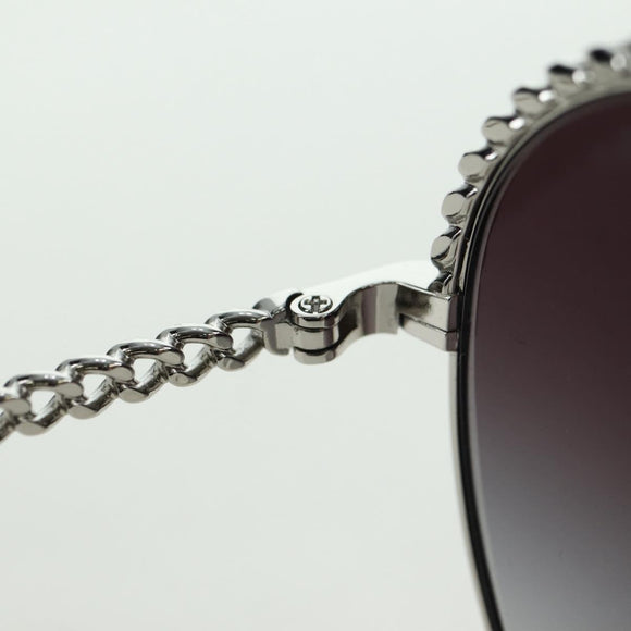 CHANEL Sunglasses metal Silver tone 4242 CC Auth 177100V