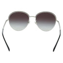 CHANEL Sunglasses metal Silver tone 4242 CC Auth 177100V-2