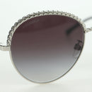 CHANEL Sunglasses metal Silver tone 4242 CC Auth 177100V-5