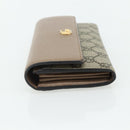 GUCCI GG Supreme Long Wallet PVC Beige Gold 456116 Auth 177101A-4