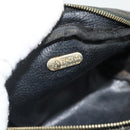 FENDI Zucca Canvas Pouch Black Brown Auth 177103A-9