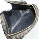 FENDI Zucca Canvas Pouch Black Brown Auth 177103A-10
