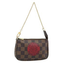 LOUIS VUITTON Damier Ebene T&B Mini Pochette Accessoires N58011 LV Auth 177106A-1