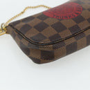 LOUIS VUITTON Damier Ebene T&B Mini Pochette Accessoires N58011 LV Auth 177106A-15