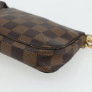 LOUIS VUITTON Damier Ebene T&B Mini Pochette Accessoires N58011 LV Auth 177106A-16