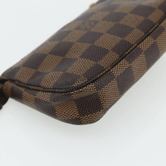 LOUIS VUITTON Damier Ebene T&B Mini Pochette Accessoires N58011 LV Auth 177106A