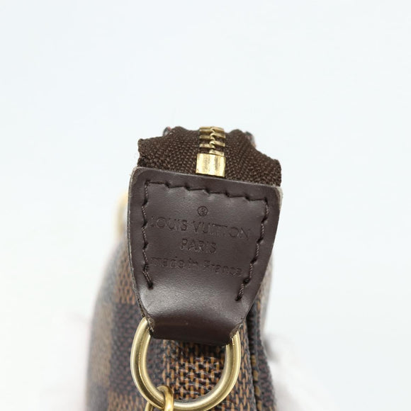 LOUIS VUITTON Damier Ebene T&B Mini Pochette Accessoires N58011 LV Auth 177106A