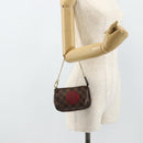 LOUIS VUITTON Damier Ebene T&B Mini Pochette Accessoires N58011 LV Auth 177106A-20